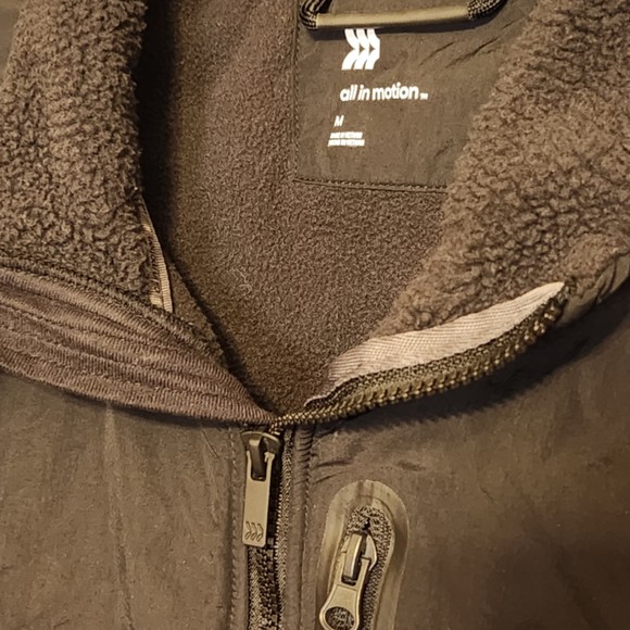 All-in-Motion Sherpa Fleece Jacket - Black, Men's Size M - Picture 3 of 4